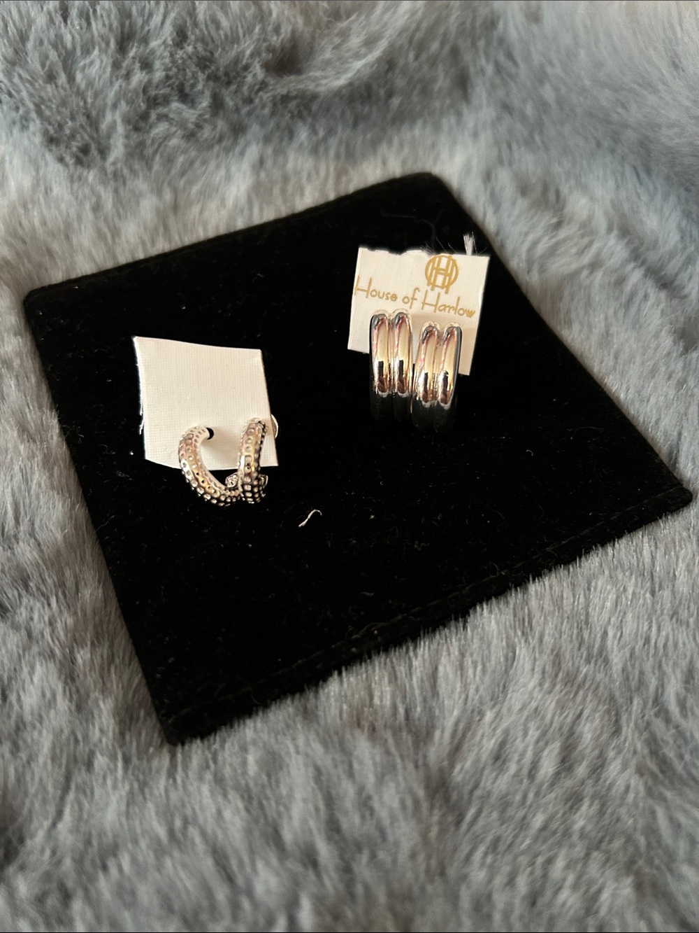 House of Harlow 1960 Sterling Silver Plated Earrings
